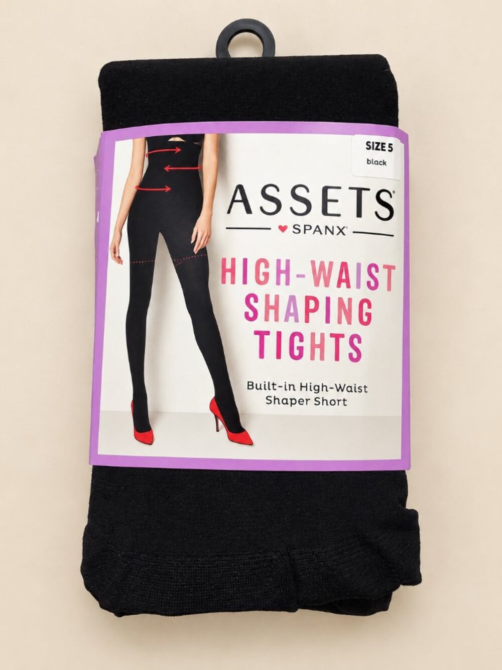 ASSETS by SPANX High-Waist Shaping Tights Size 5 Black NWT
